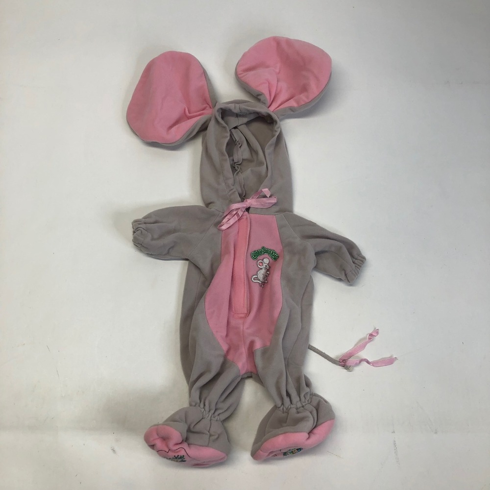 1984 VTG‎ Cabbage Patch Kids Gray Pink Mouse Costume One Piece Doll Costume